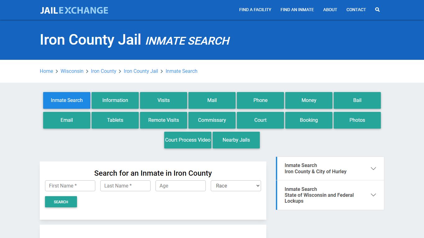 Iron County Jail, WI Inmate Search: Roster & Mugshots